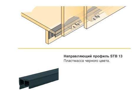 ПрофильНижний STB 13 L-3000мм (пластик)